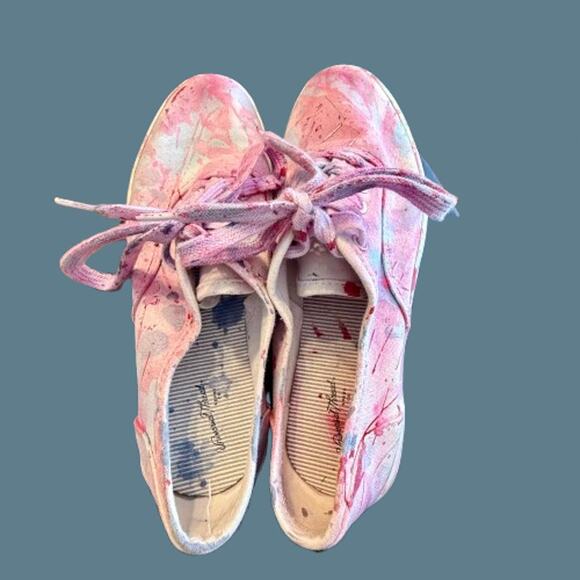 ๐HP!๐ Customized Pink Splatter Sneakers by Universal Threads-Size 7 - Picture 3 of 8